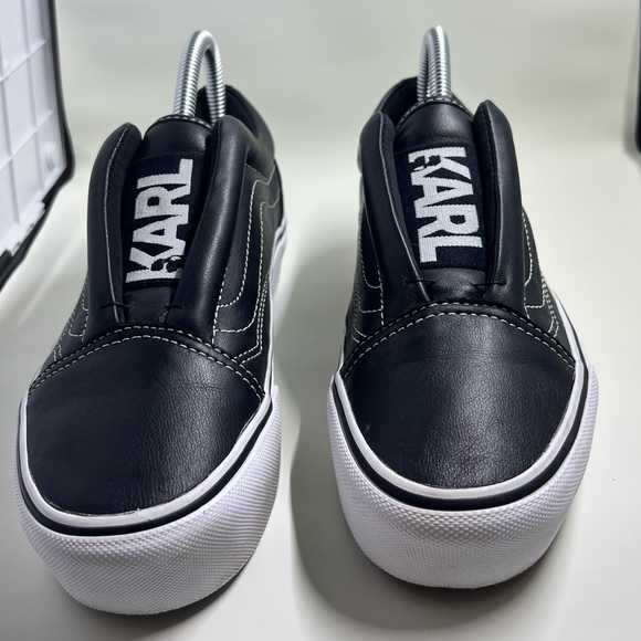 Vans Other - VANS Karl Lagerfeld x Old Skool Laceless Platform Black sneakers in size 6.5